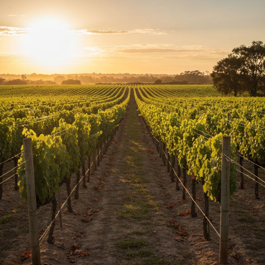 Viñedo al atardecer